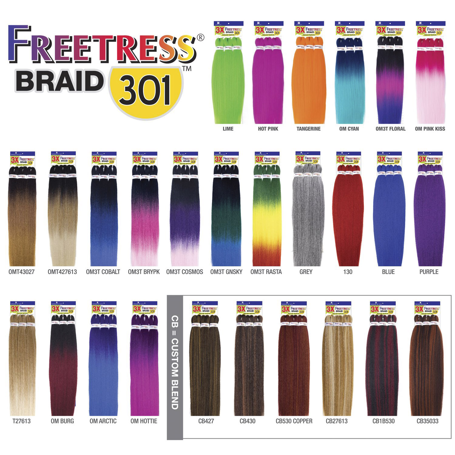 FreeTress Natural Texture Braids 3X Pre-Stretched Braid 301 90