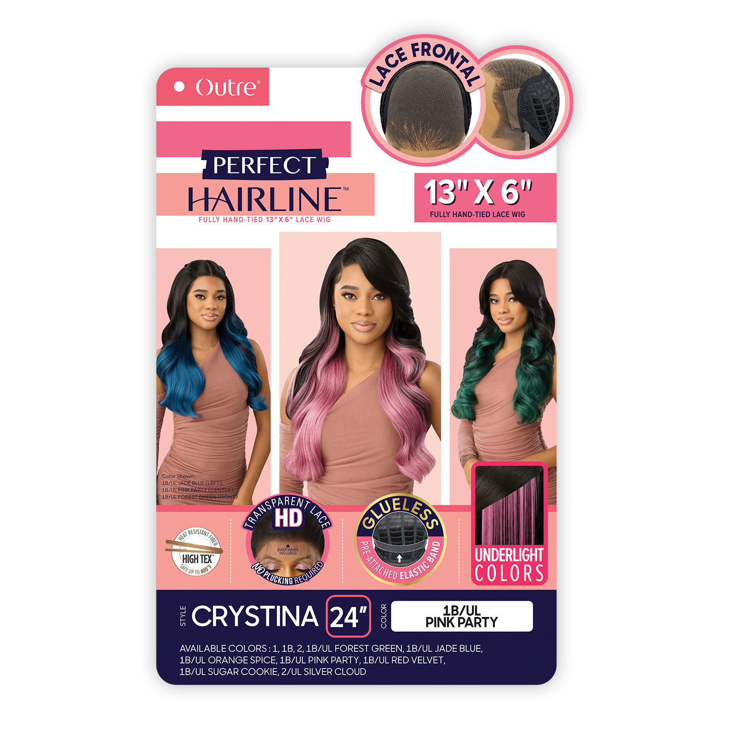 Outre HD Lace Frontal Wig Perfect Hairline Glueless Fully Hand-Tied 13X6 Lace Wig Crystina