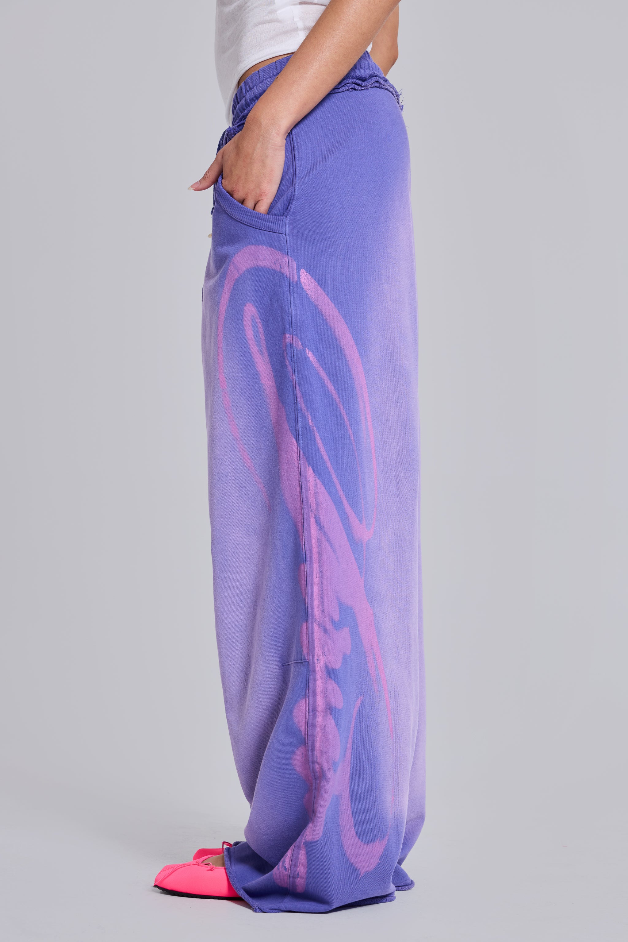 Divine Airbrush Purple Monster Joggers