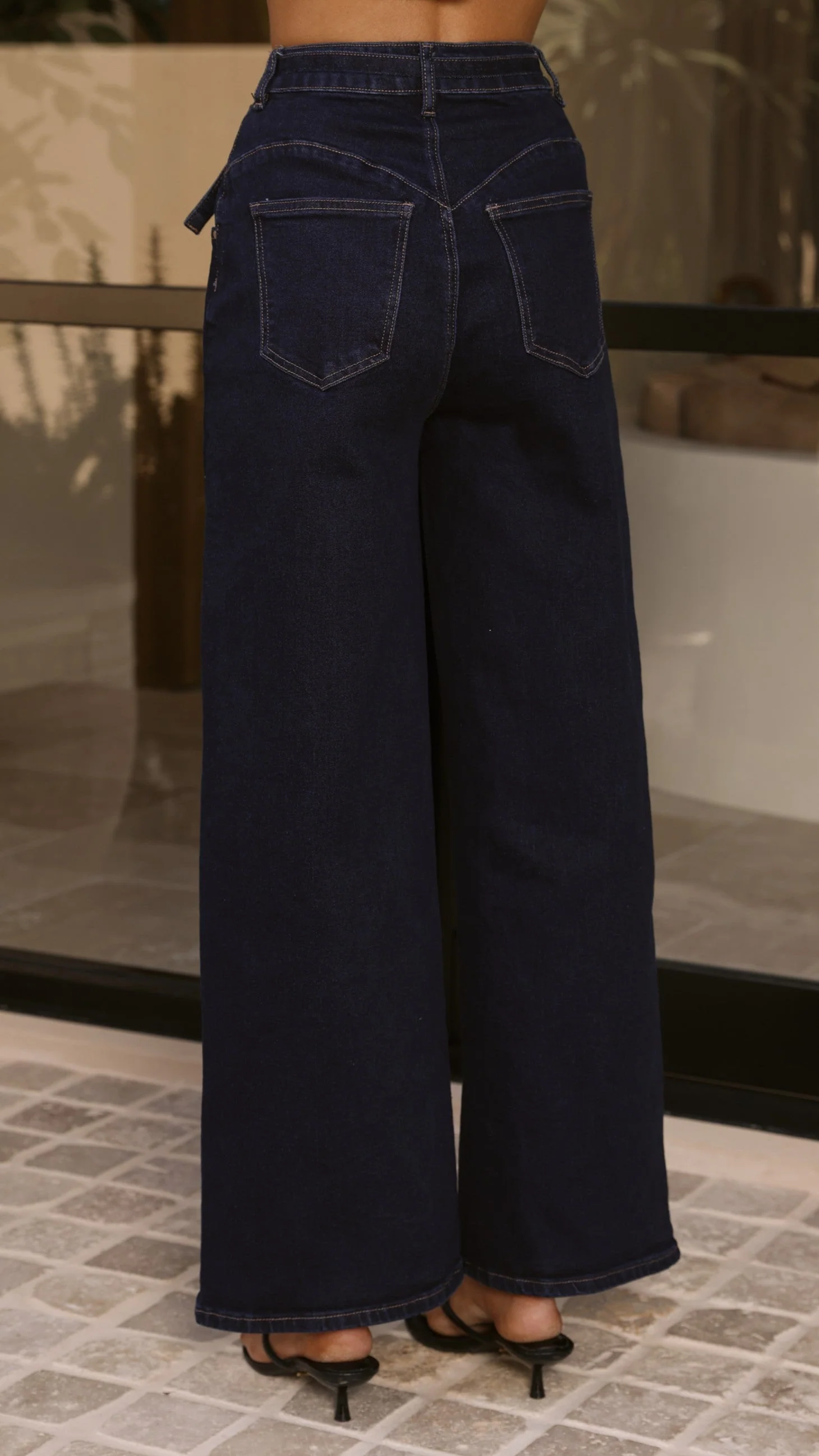Nyra Wide Leg Jeans - Indigo