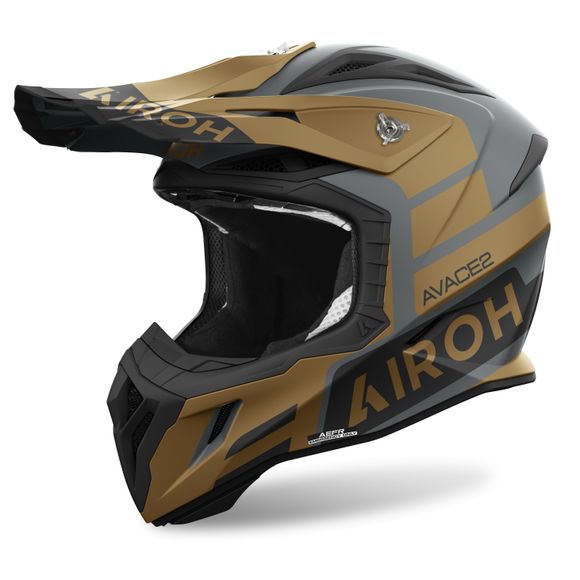 Airoh AVIATOR ACE 2 cross helmet - SAKE 2024 - Yellow / GreyRef: AR1343