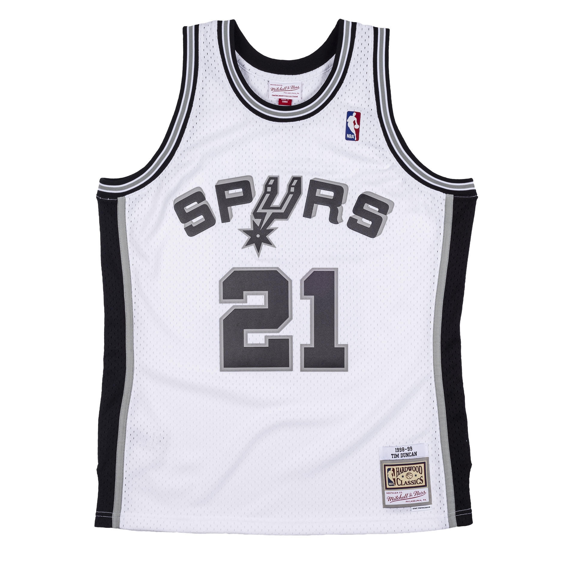 Tim Duncan #21 San Antonio Spurs 1998-99 Swingman NBA Jersey White