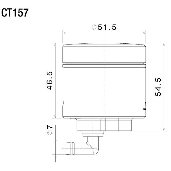 Bocal of master cylinder Rizoma notch for universal front brake - blackRef: RZ0710