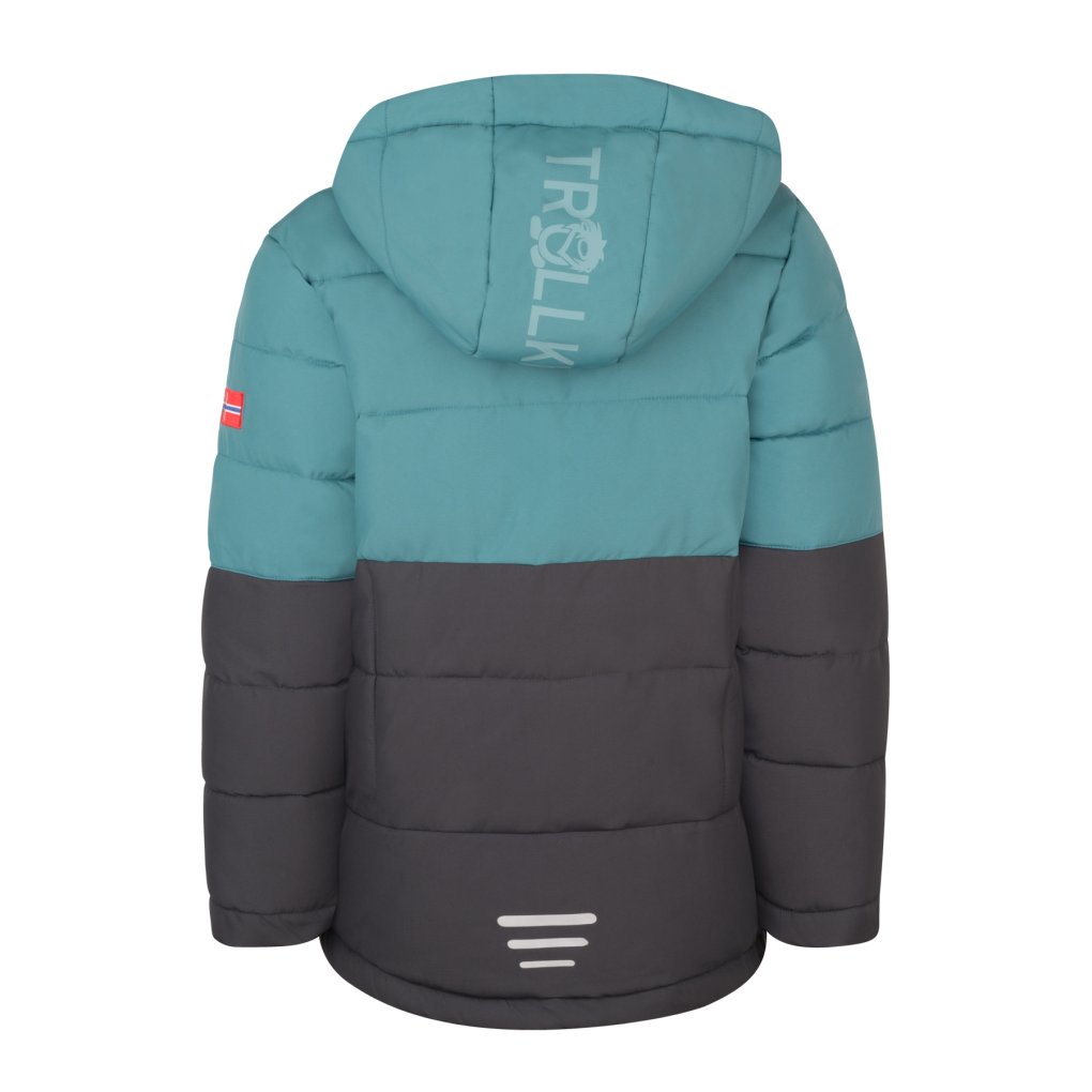 Trollkids Gryllefjord Jacket Kids - Stormy Blue/Black/Flame Orange