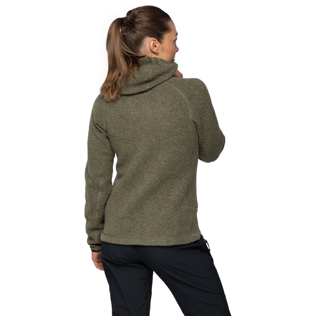 Bergans Vaagaa Merino Terry Midlayer Hoodie Jacket Women - green mud
