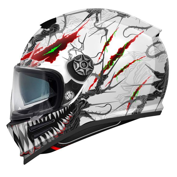 Premier COMMANDER AL Full Face Helmet - White / BlackRef: PE0487
