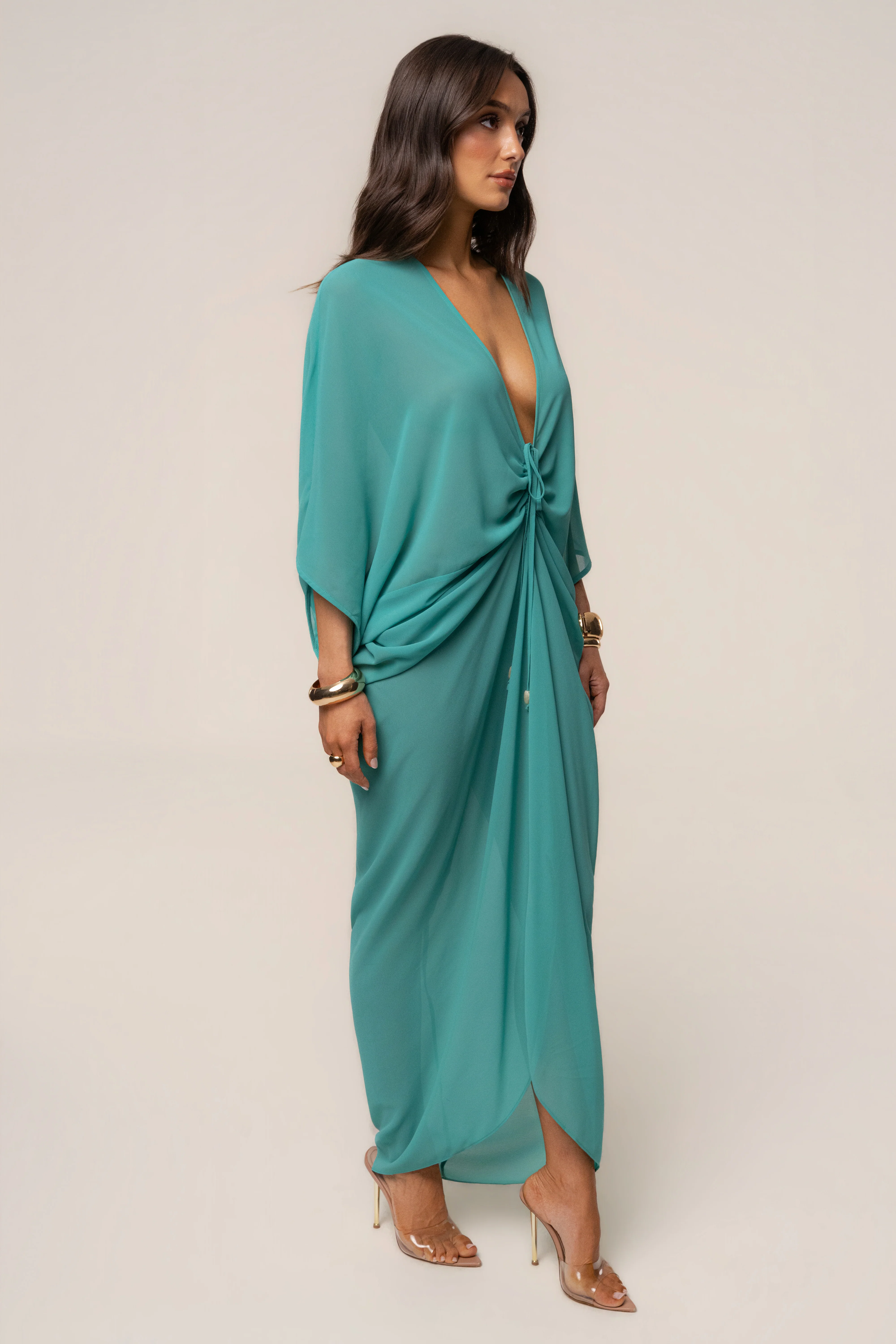 Teal Longer Days Cover Up Dress