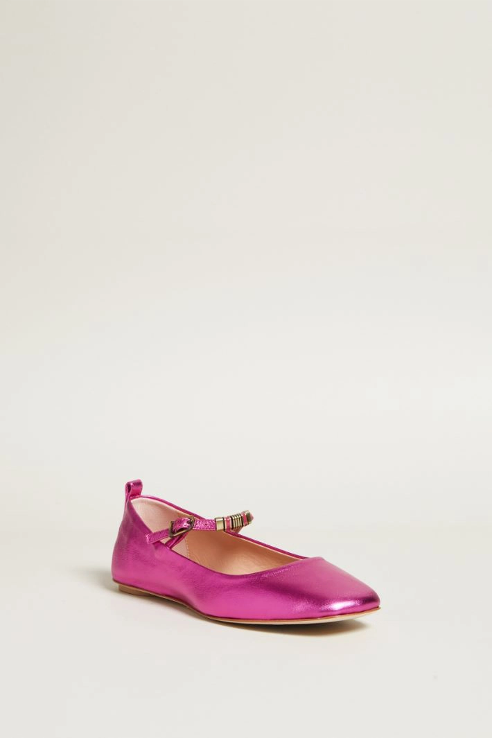 Ballerinas with details - FUCHSIA
