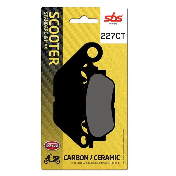 SBS 227CT Organic brake pads (front or rear depending on model)Ref: SBS227CT / 227080