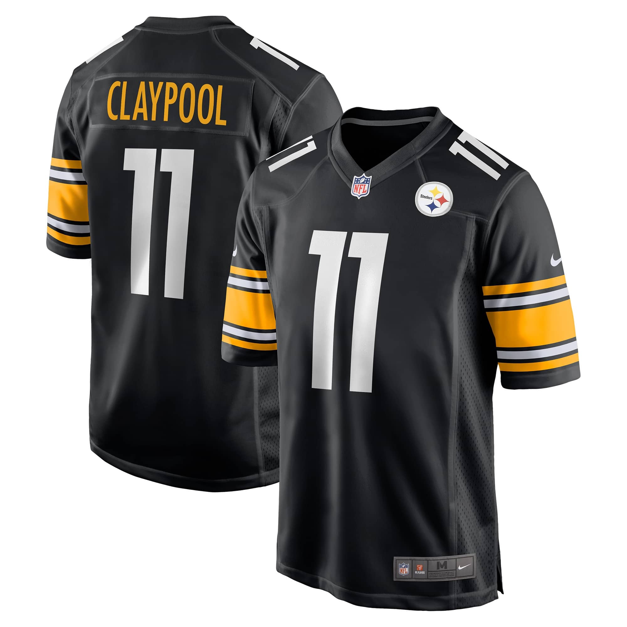 Chase Claypool #11 Pittsburgh Steelers Nike Game NFL Football Jersey Black