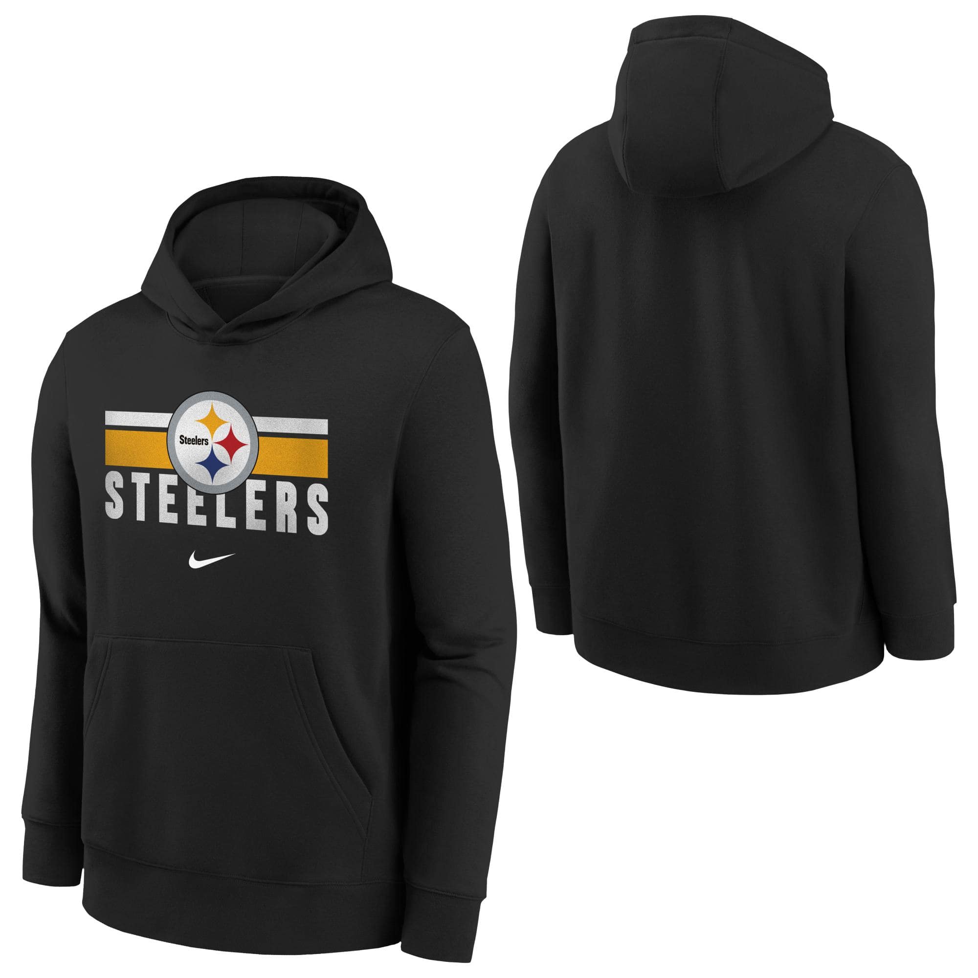 Pittsburgh Steelers NFL Team Stripes Nike Club Hoodie (YOUTH)