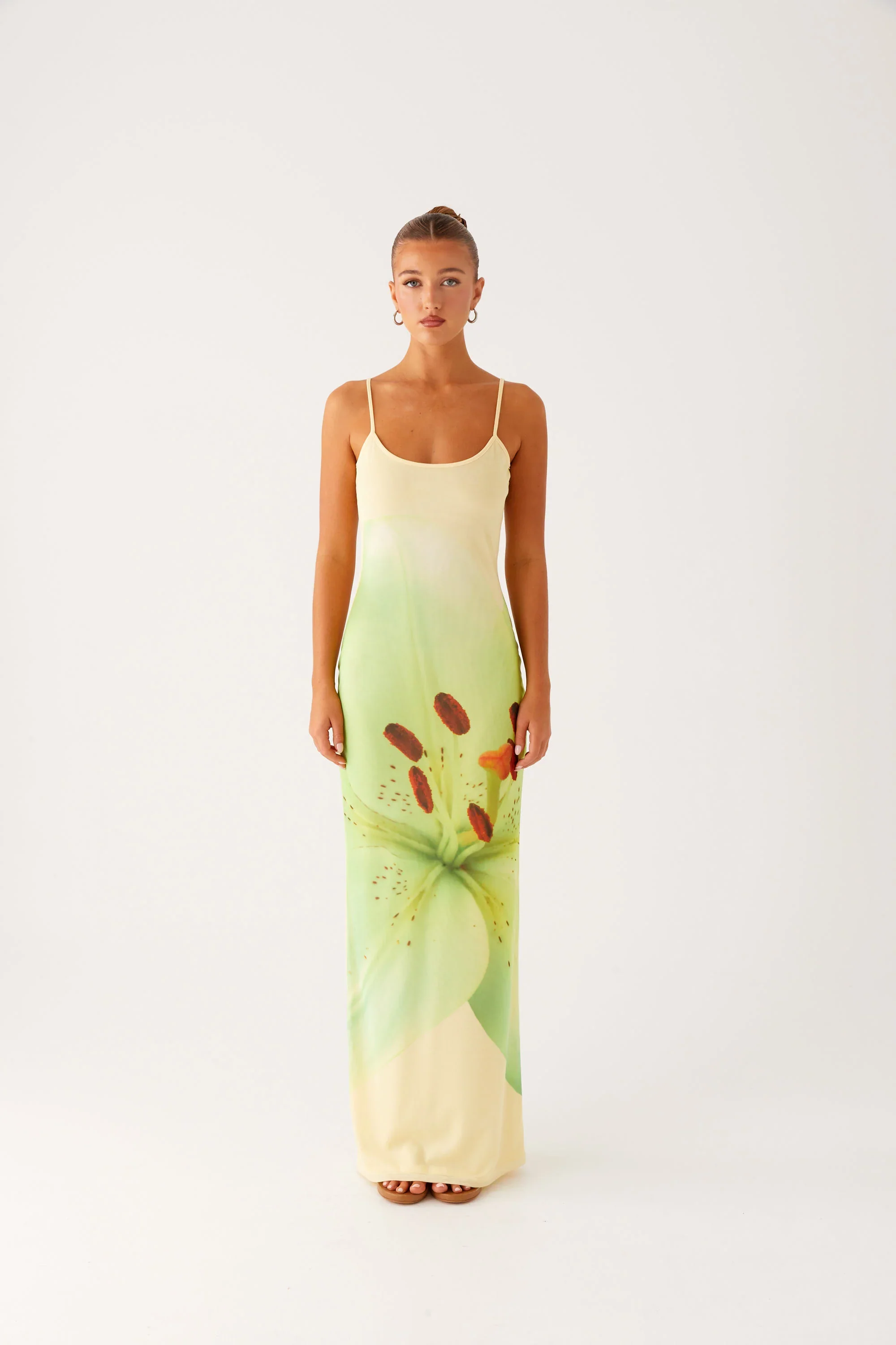 Bad News Mesh Maxi Dress - Yellow Lily