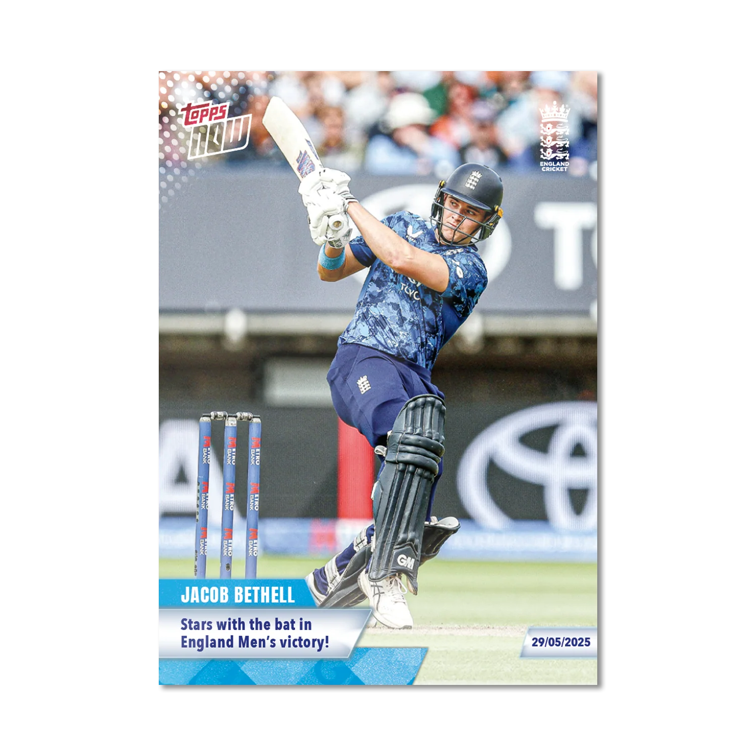 Jacob Bethell - 2025 ECB Topps NOW® Card 7 - PR: 21