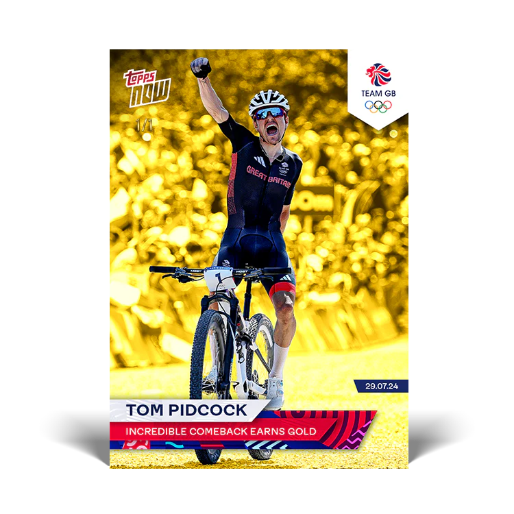 Thomas Pidcock - Incredible comeback earns Gold - 2024 Team GB TOPPS NOW® Card 6
