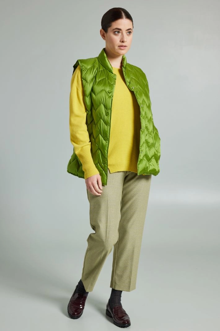 Sweater with micro slits - YELLOW