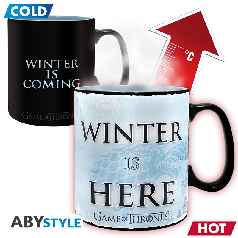 GAME OF THRONES Heat Change Mug Winter is here King size