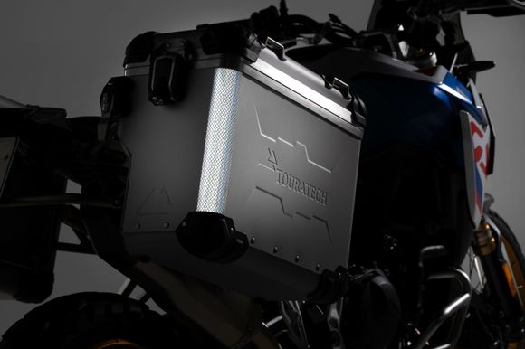 Touratech stickers 3M reflective strips - ZEGA EVO - white x2 UniversalRef: Trt00912A / 01-050-0904-0