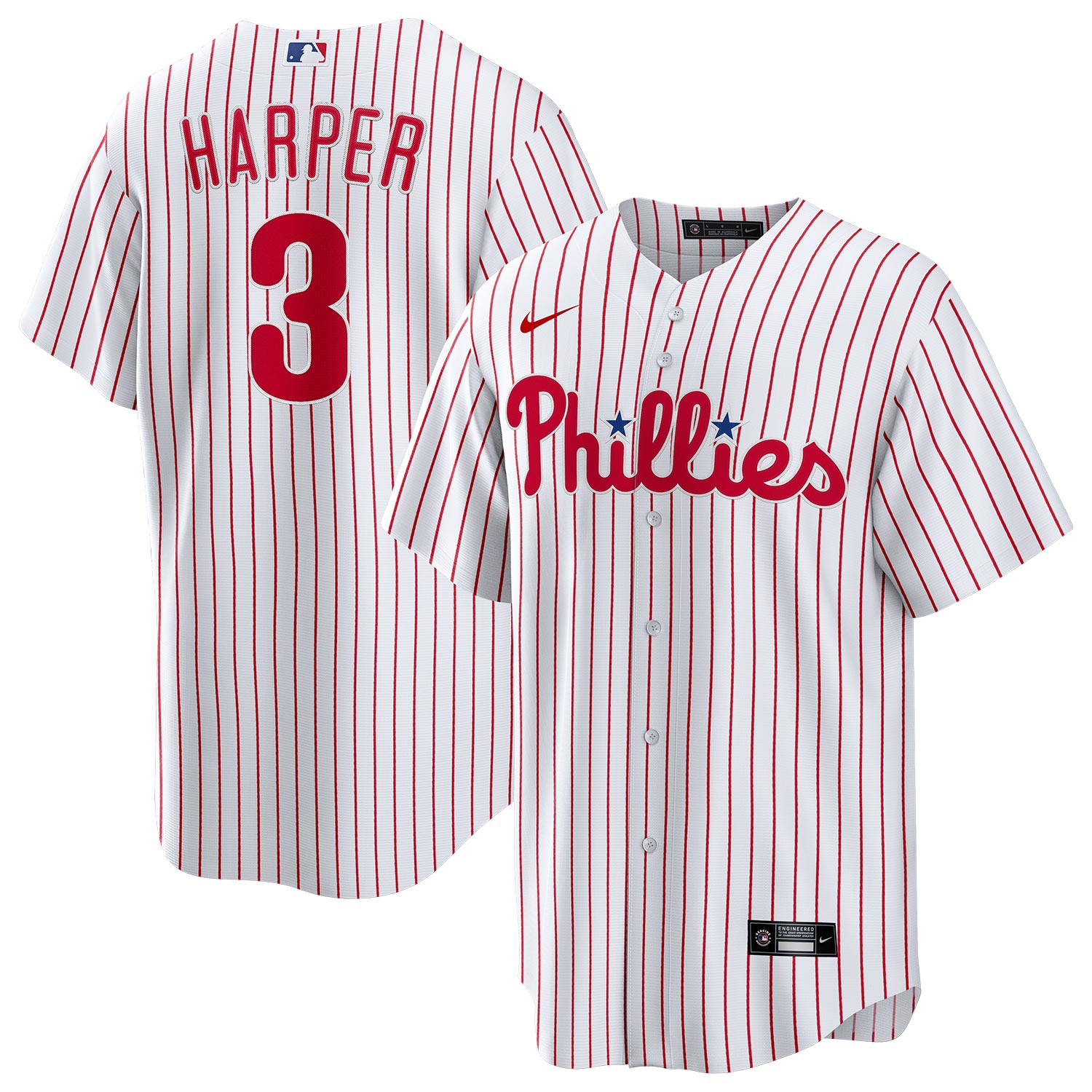 Bryce Harper #3 Philadelphia Phillies Nike MLB Jersey Pinstripe