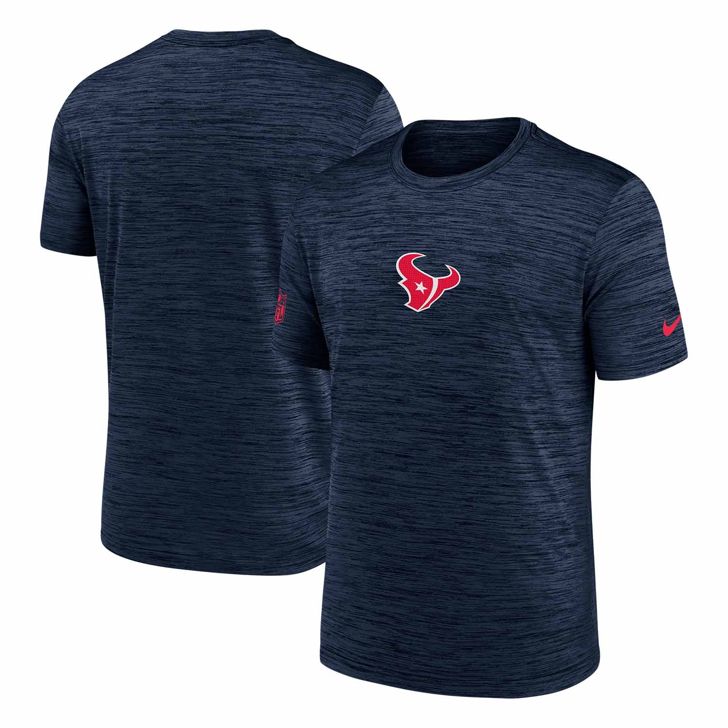 Houston Texans 2025 NFL Sideline Nike Velocity Performance T-Shirt Navy