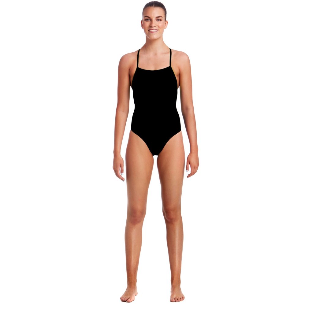 Funkita Strapped In Eco One Piece Swimsuit Women - Still Black