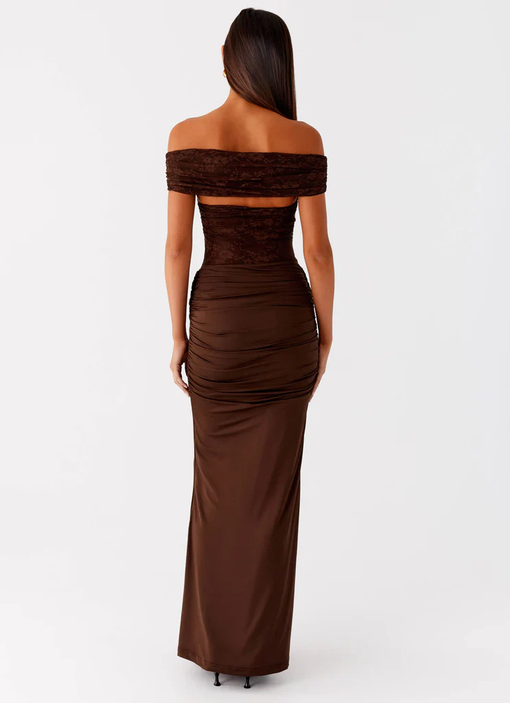 Either Way Maxi Dress - Chocolate