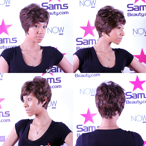 LUXHAIR NOW By Sherri Shepherd Synthetic Hair Wig Angled Tomboy