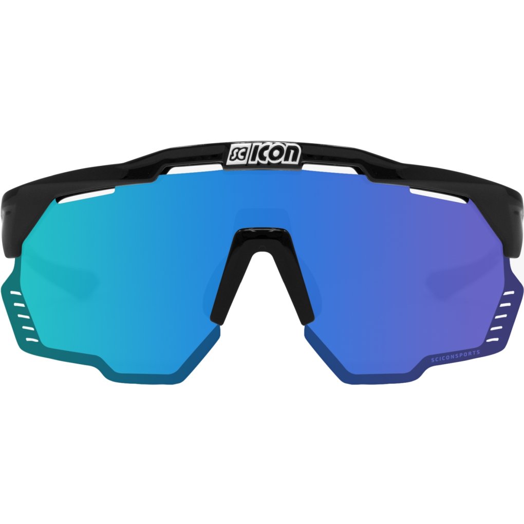 Scicon Aeroshade Kunken Glasses - Black Gloss - Multimirror Blue | Clear