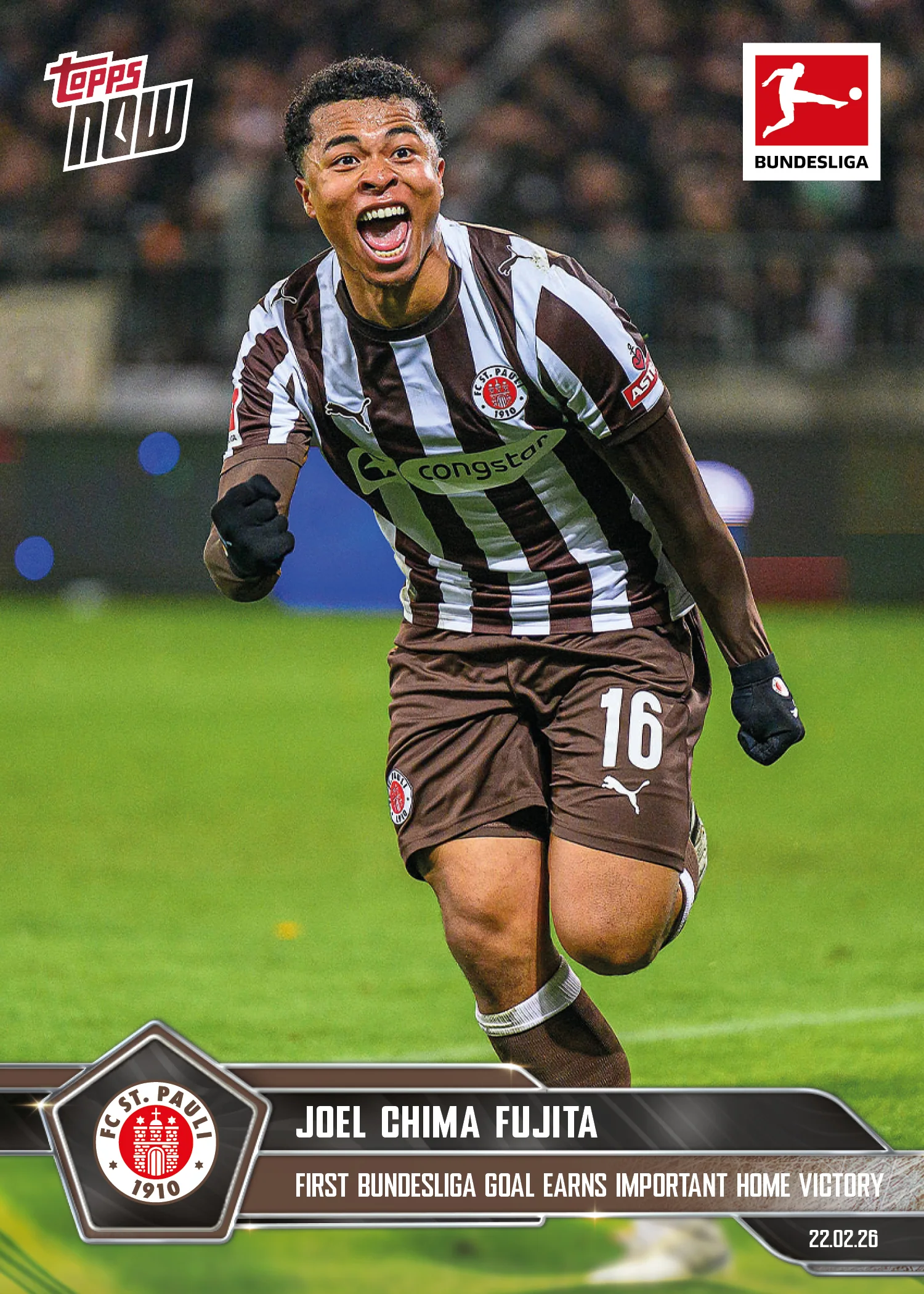 Joel Chima Fujita - 2025-26 Bundesliga Topps NOW® - Card 130 - PR: 400