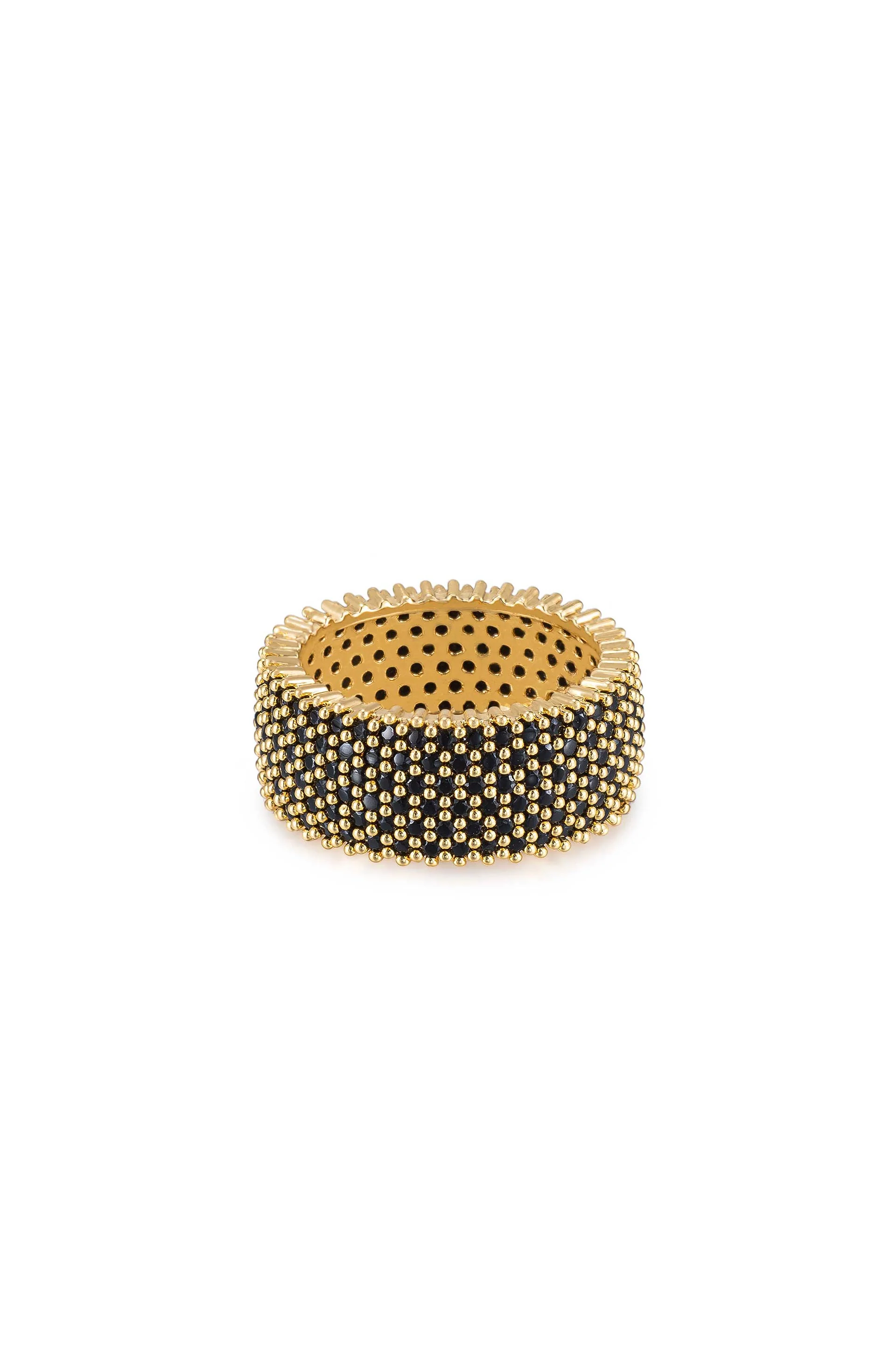 Crystal Thick Band Ring