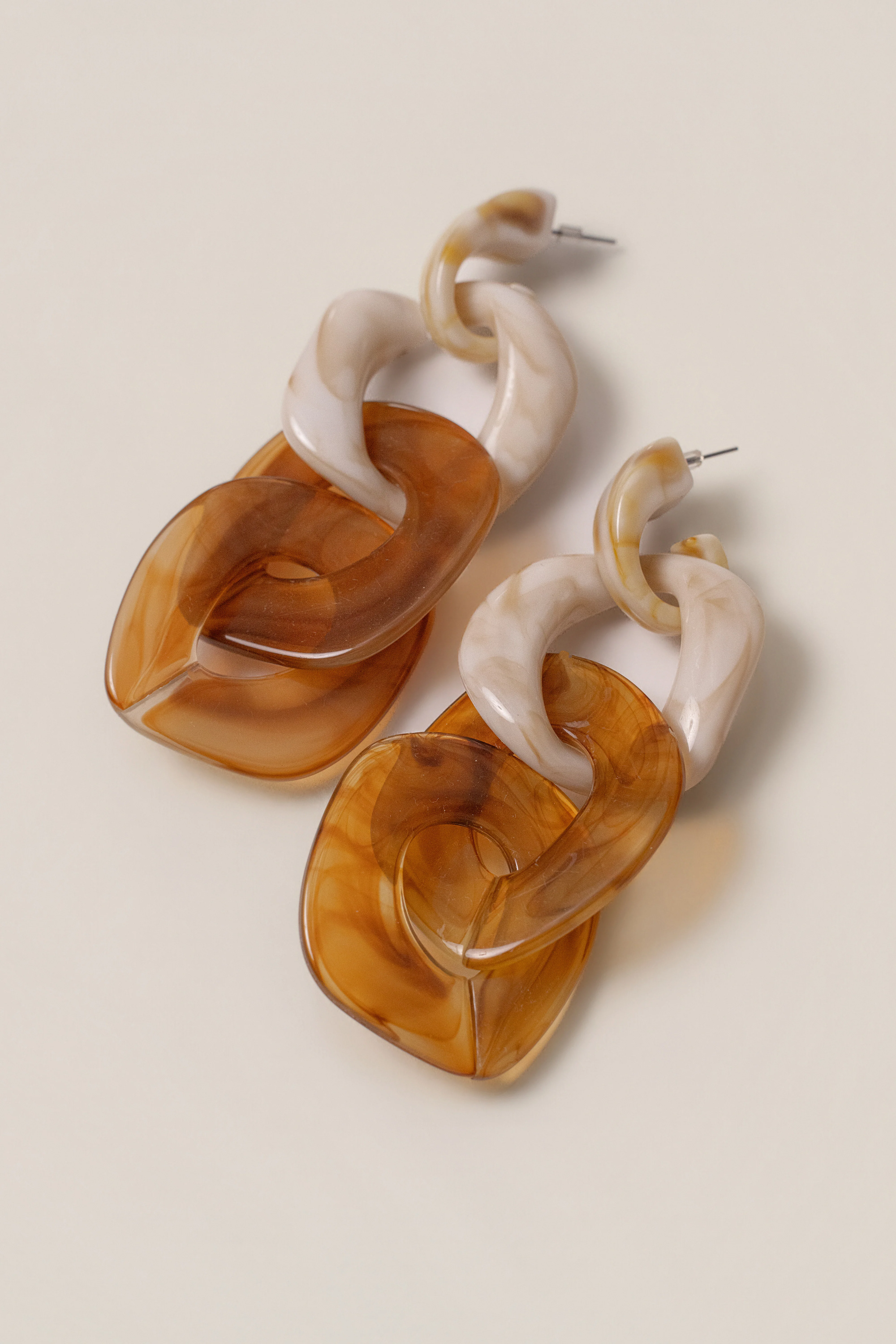 Brown Escape Link Earrings