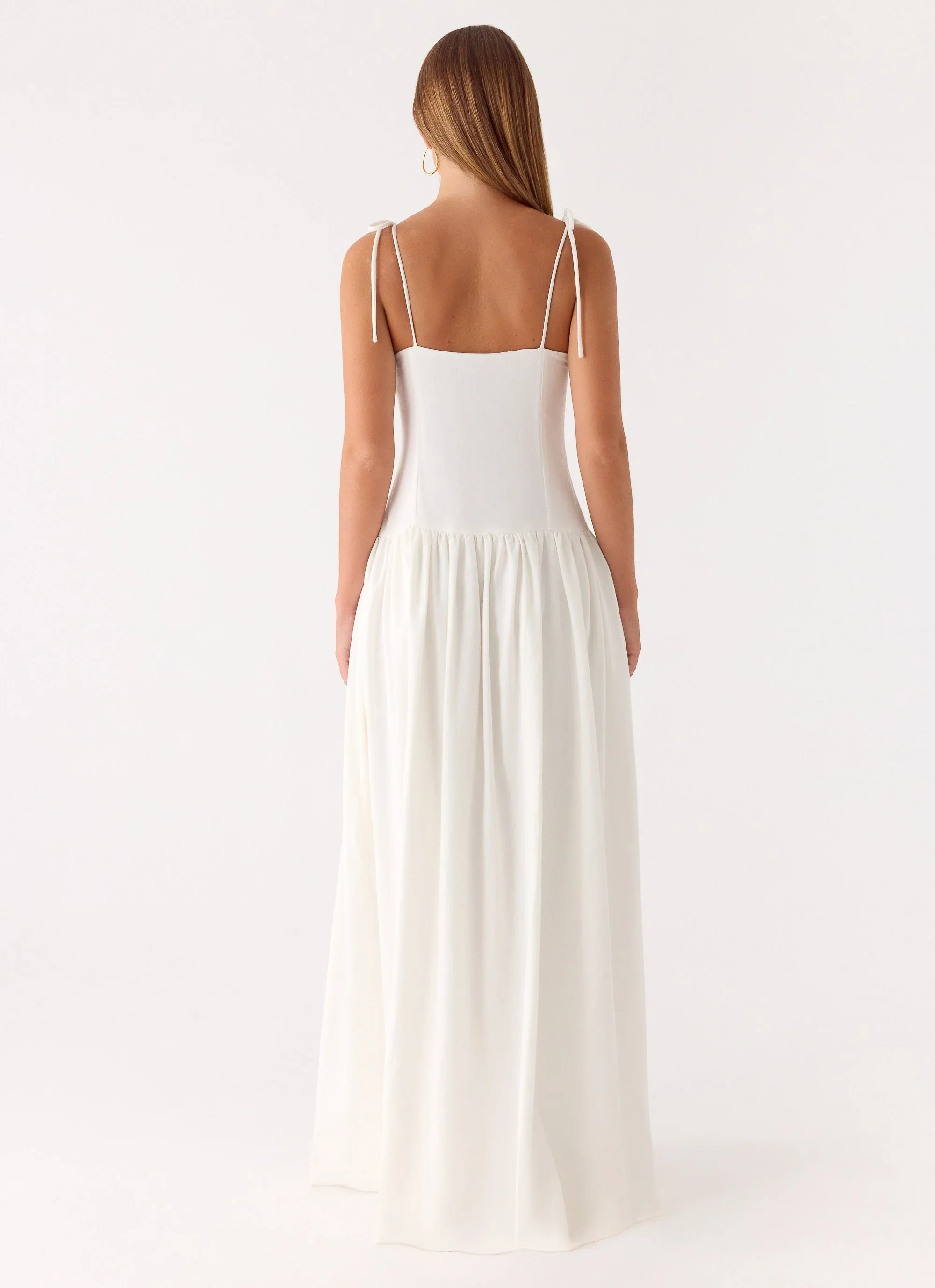 Giovanna Linen Maxi Dress - White