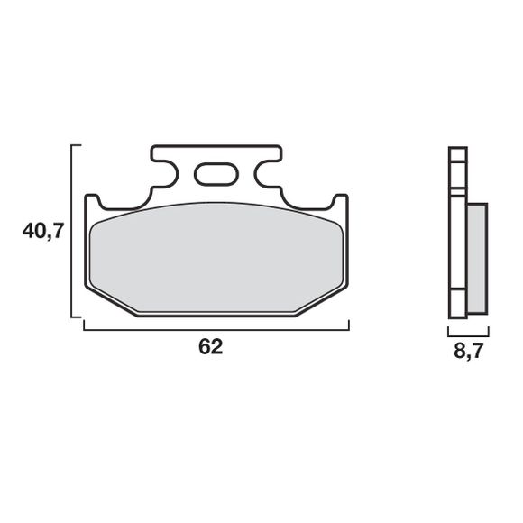 Plaquettes de freins Brembo Organique arrièreRef : 07KA12TT