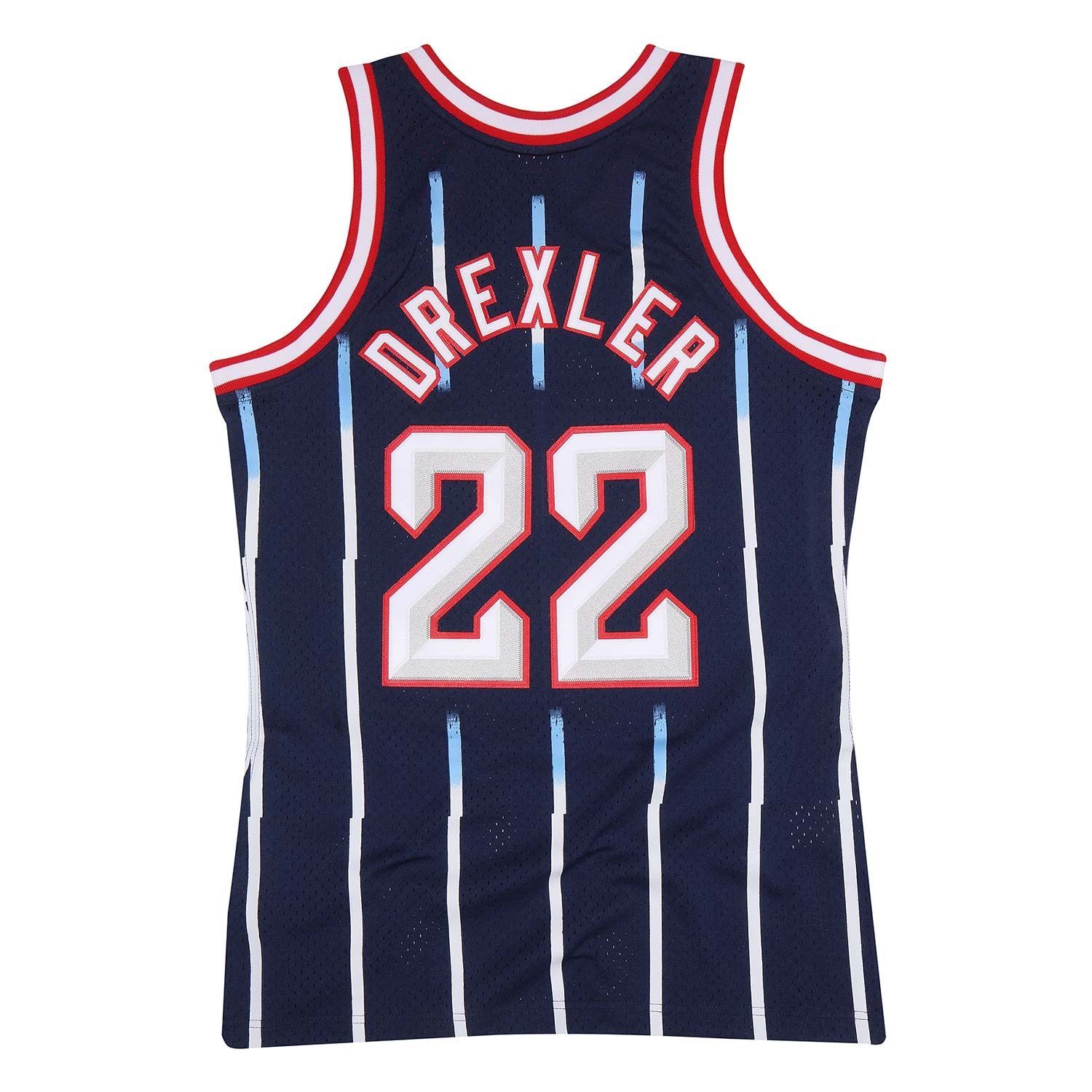 Clyde Drexler #22 Houston Rockets 1996-97 Swingman NBA Jersey Navy