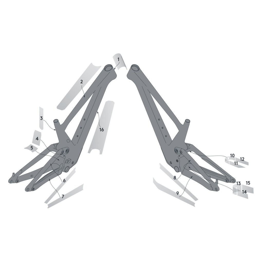 Syncros Frame Protection Kit for Scott Genius 2023 - clear matt