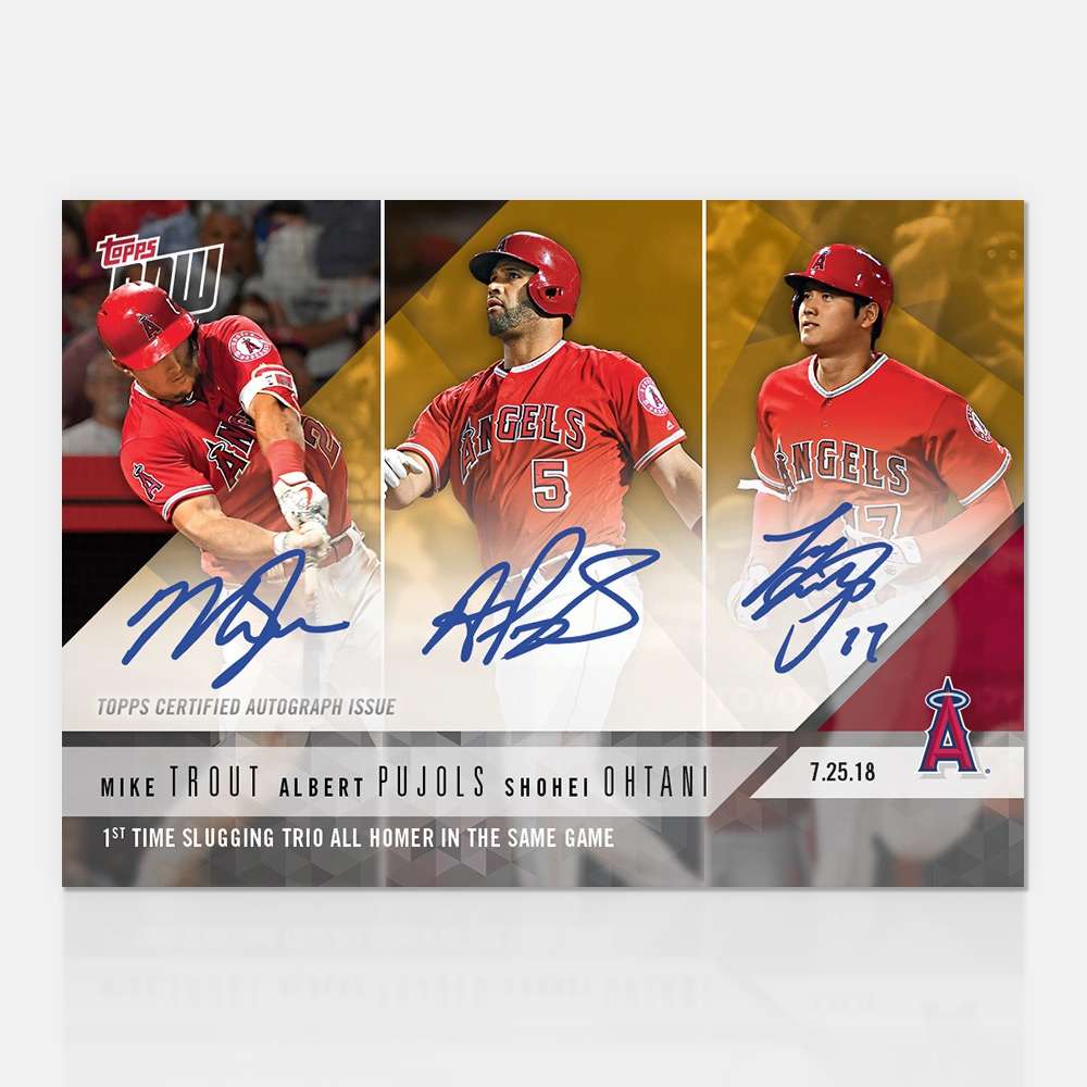 On-Card Autograph # to 1 - Mike Trout/ Albert Pujols/ Shohei Ohtani - TOPPS NOW®