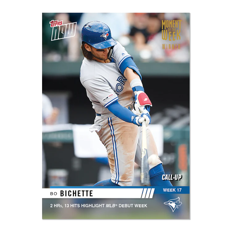 TOPPS NOW® Moment Of The Week 18 Nominee 4 - Bo Bichette - Votes: 340