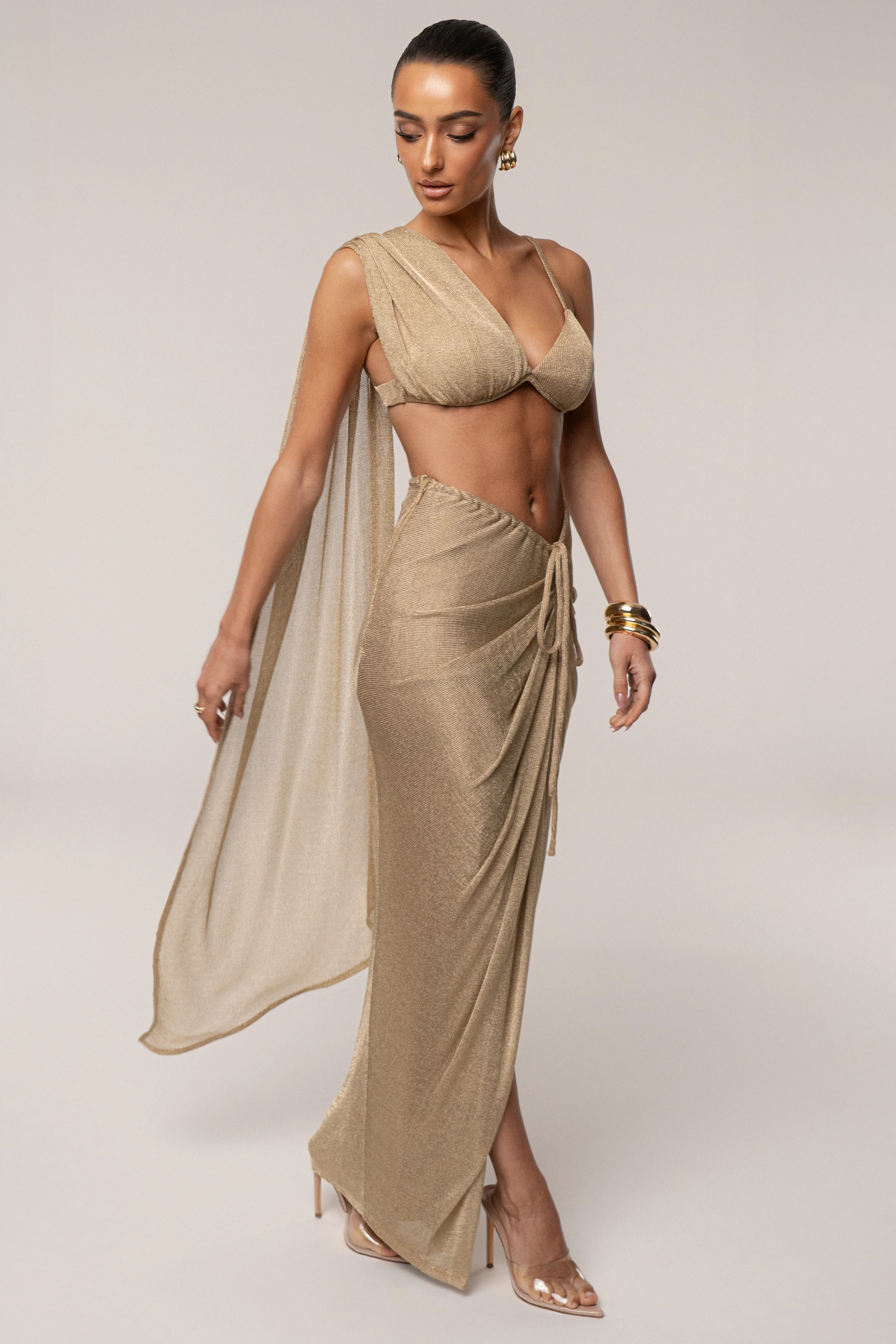 Gold Nocturne Draped Top