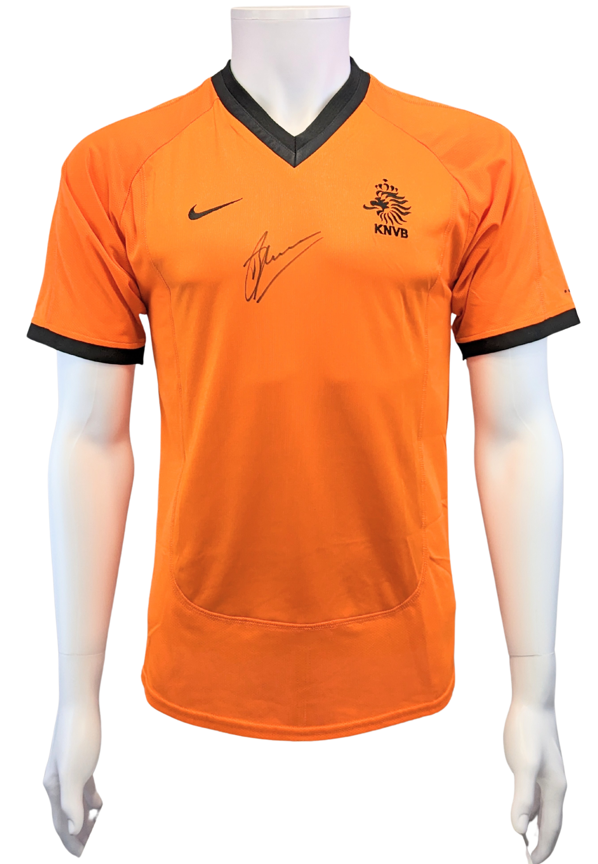 Dennis Bergkamp Autographed Front Signed Netherlands 2000/02 Home Jersey
