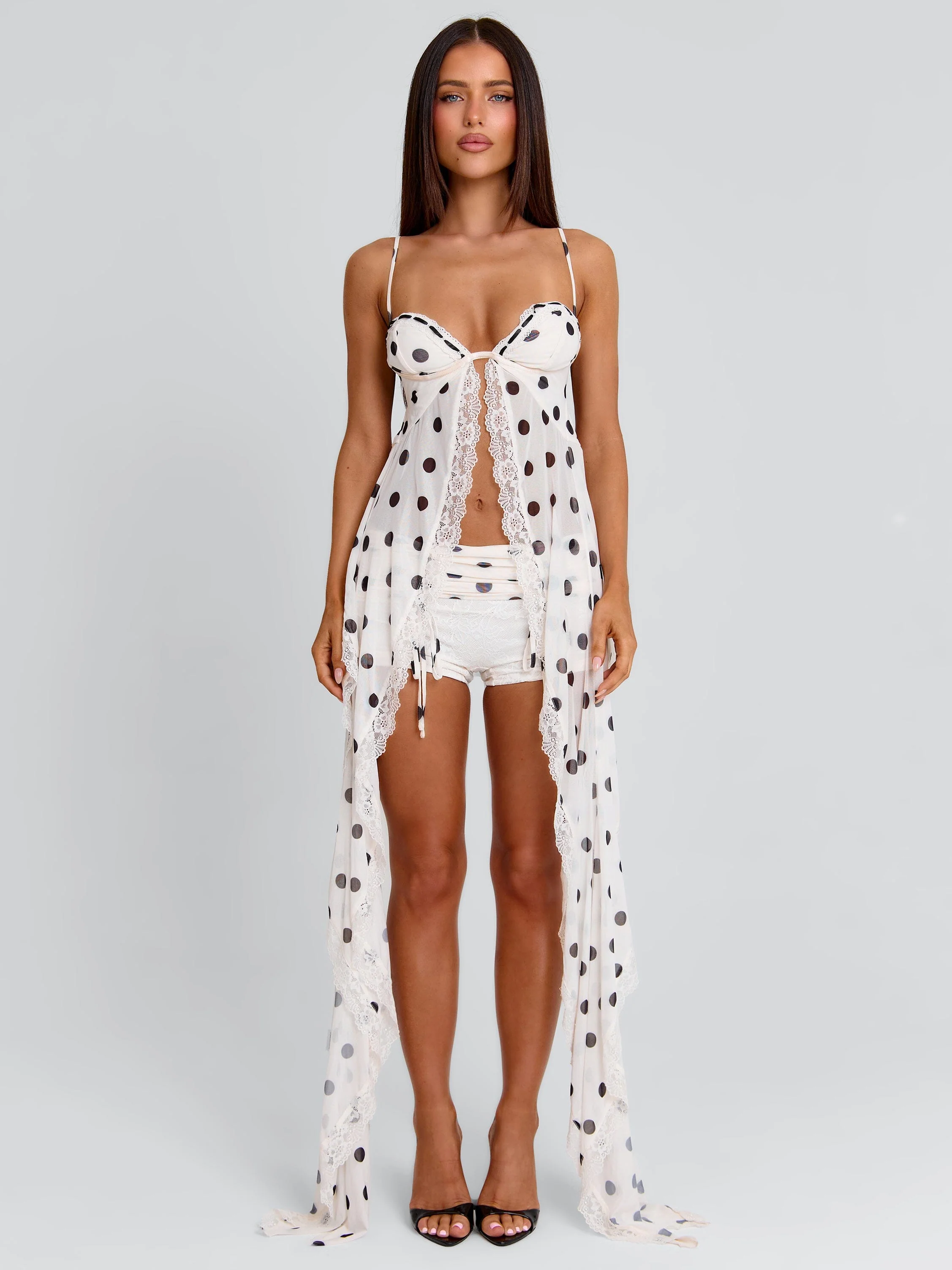 Ashlyne Top Cream Polka Dot