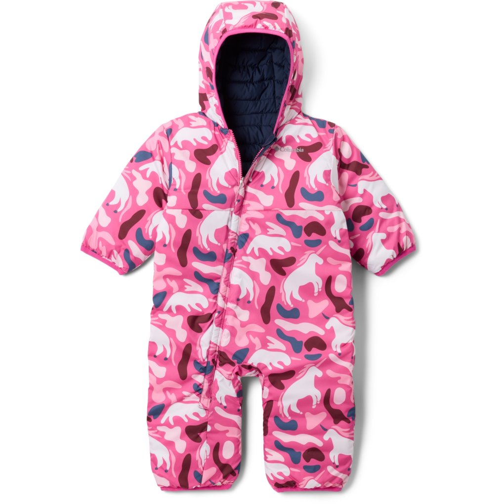 Columbia Powder Lite II Reversible Bunting Kids - Satin Pink/Collegiate Navy/Rich Wine