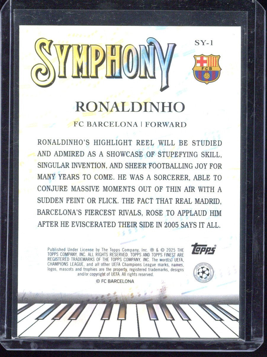 2024-25 Topps Chrome Finest UCC Ronaldinho Symphony /25 #SY-1