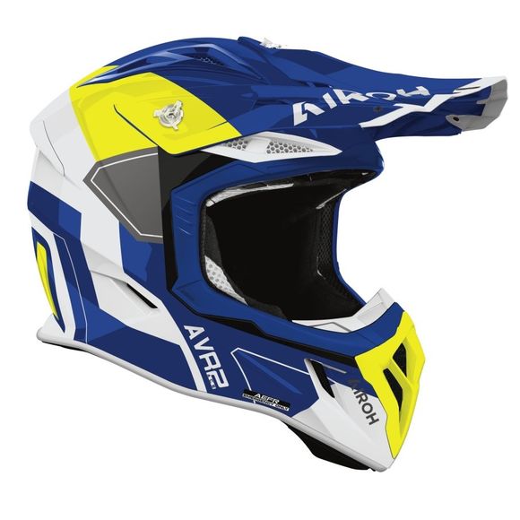 Casque cross Airoh AVIATOR ACE 2 - SHIELD 2026 - Bleu / JauneRef : AR1532