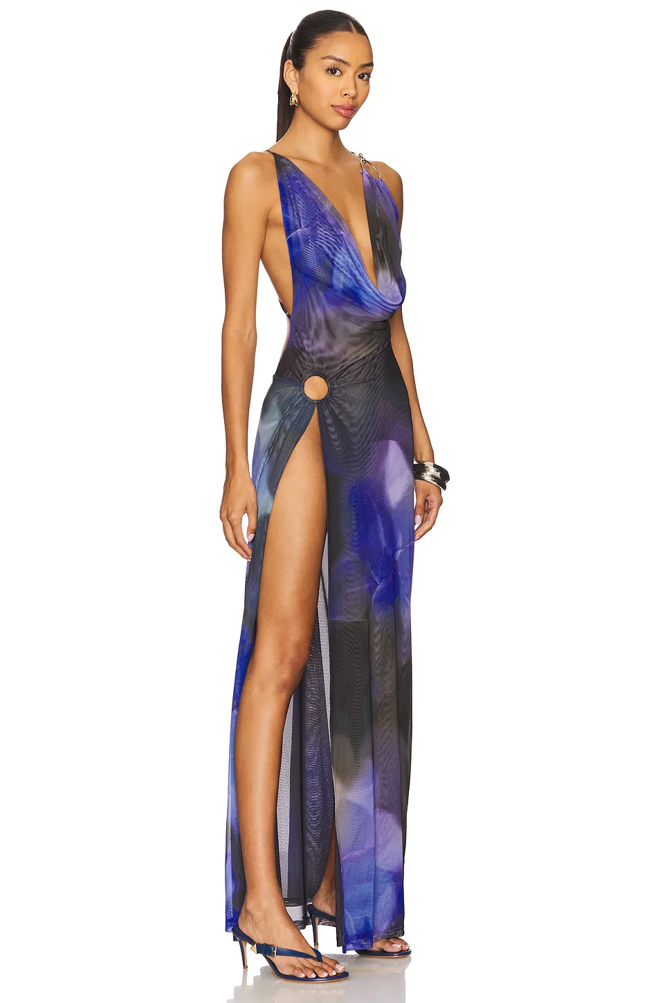 Sedona Blue Floral Maxi Dress