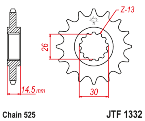 JT. Anti -noise steel 1332 - 525Ref: Jtc01146A / 1126787001