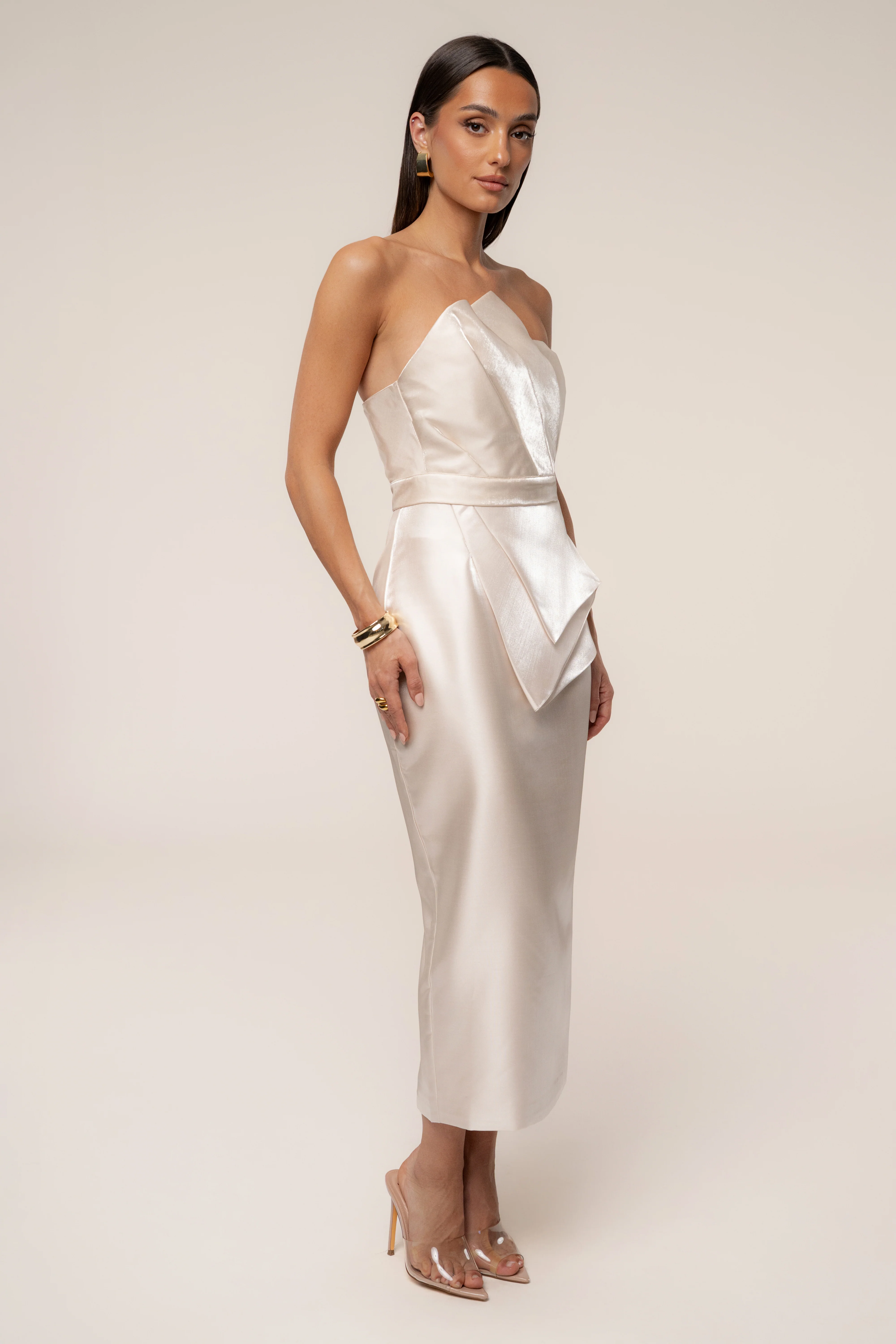 Champagne Gala Pleated Top