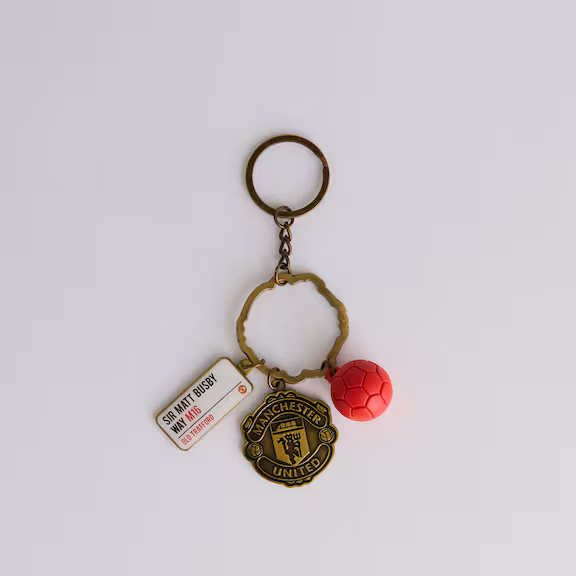 Manchester United Crest Charm Keyring Multi