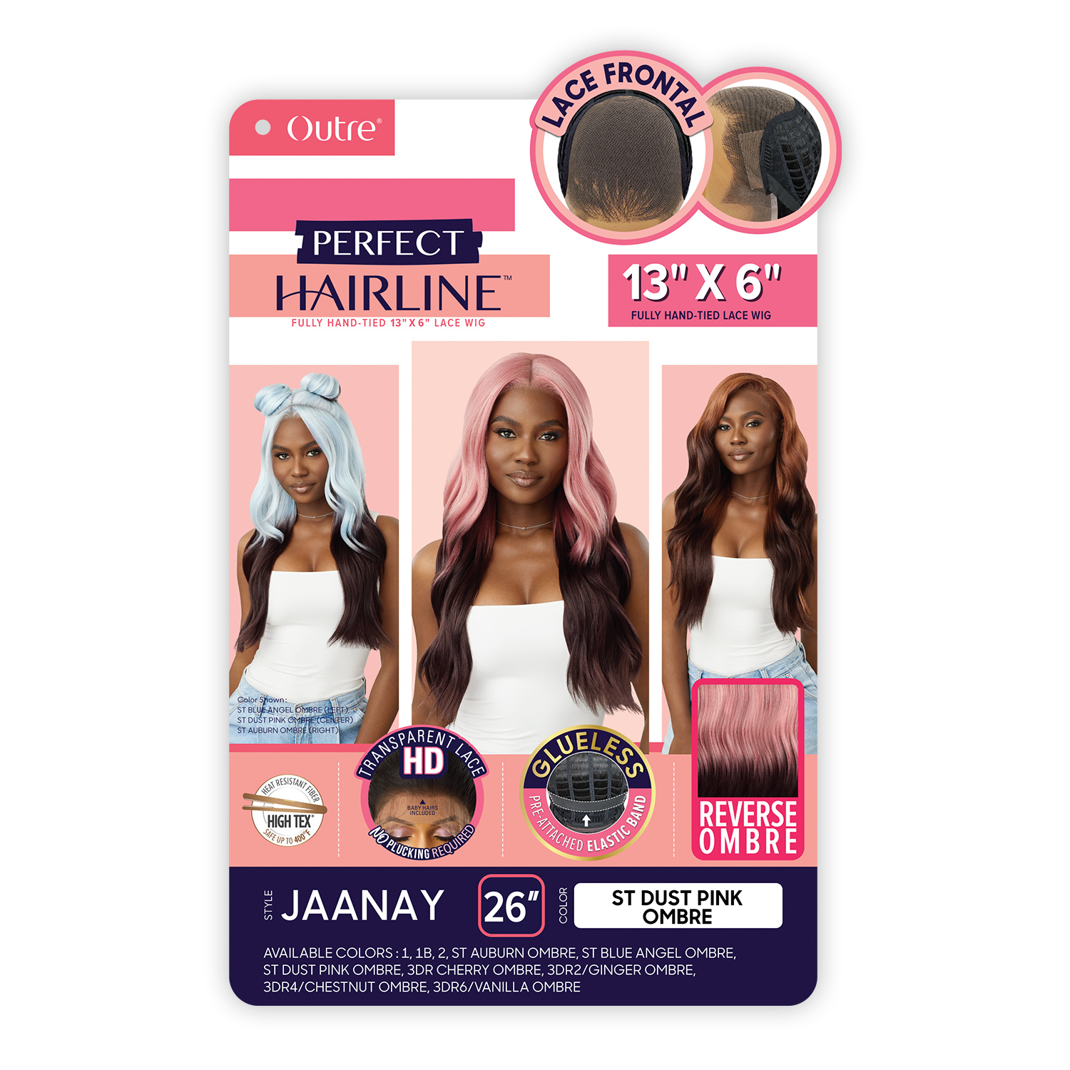 Outre HD Lace Frontal Wig Perfect Hairline Glueless Fully Hand-Tied 13X6 Lace Wig Jaanay