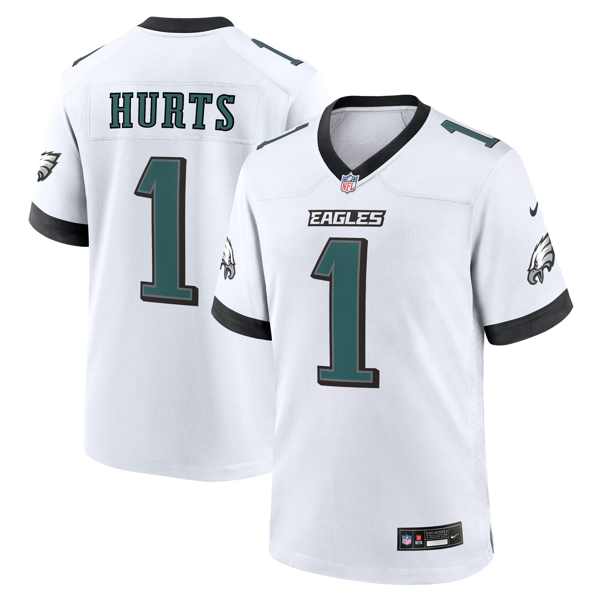 Jalen Hurts #1 Philadelphia Eagles 2026 Game NFL Jersey White