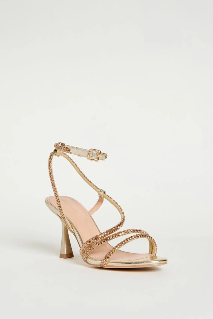 Rhinestone sandals - GOLD