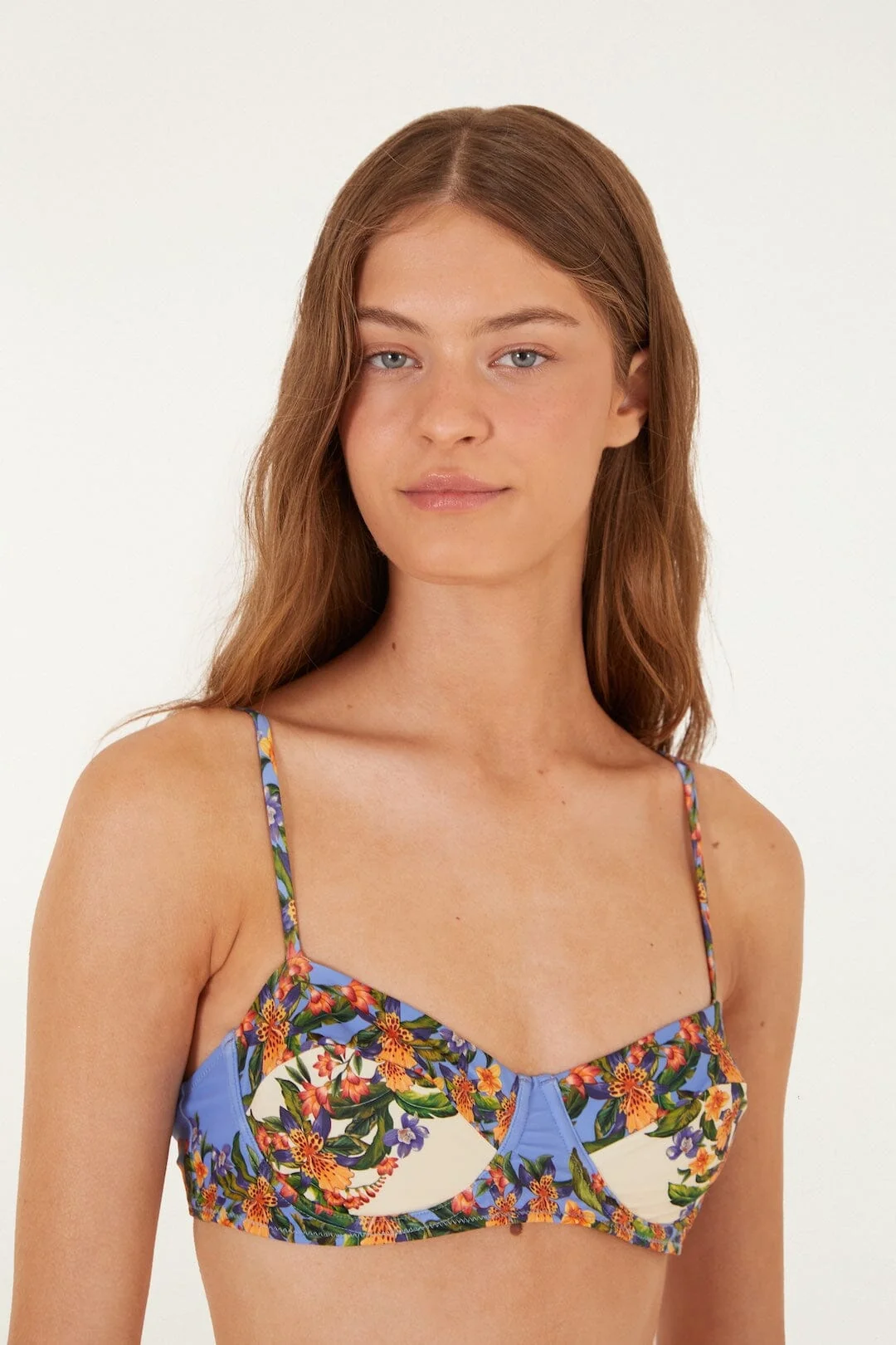 Light Blush Hilo Stripes Underwire Bikini Top